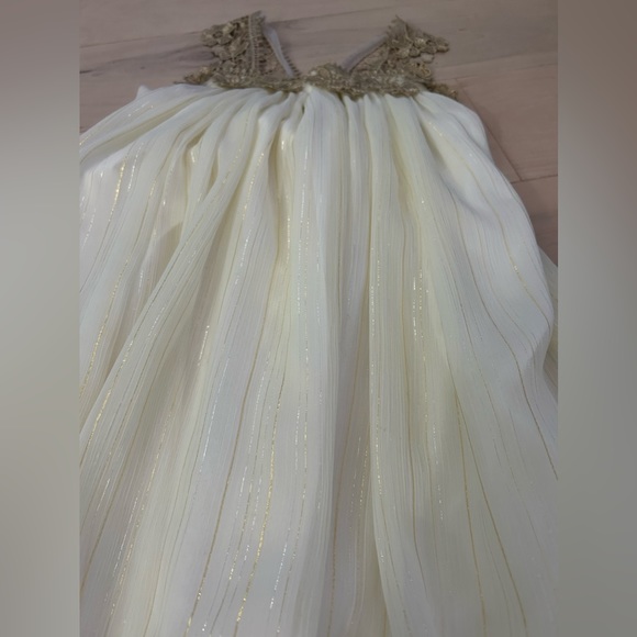 Sweet Boutons Metallic Thread Kids Dress Girls Size 7 - Picture 10 of 17